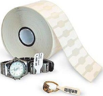 Zebra 8000D smycke etikett med flikar
