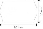 Etikett 26x16mm, vit G2