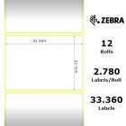 Zebra Etiketter Z-Select 2000D 31x22mm 12-Pack