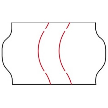 Etikett 26x16mm, vit G2