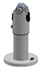 Grundstolpe i metall med DuraTilt-fäste, 120 mm hög, SpacePole