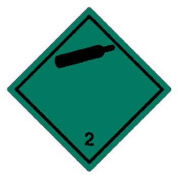 Farligt gods-etiketter Icke brandfarlig gas 100x100mm 250st/rulle