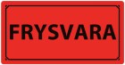 varningsetikett frysvara