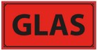 Varningsetikett Glas