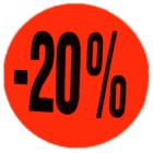 Etikett 20% 29mm 2000st