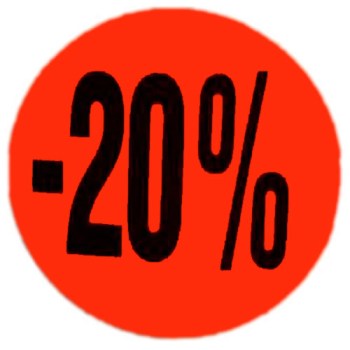 Etikett 20% 29mm 2000st