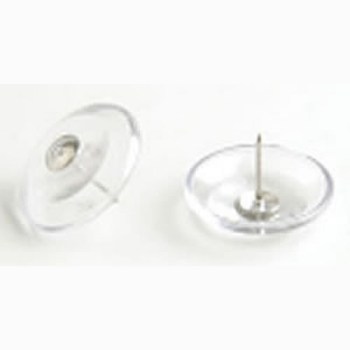 Round Head plast 50mm stift 16mm slät transparent